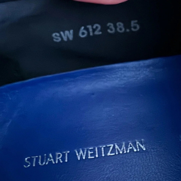 Stuart Weitzman 612 Dove Tail Blue Gray Suede leather sneakers Women’s size 8.5 - Picture 16 of 16